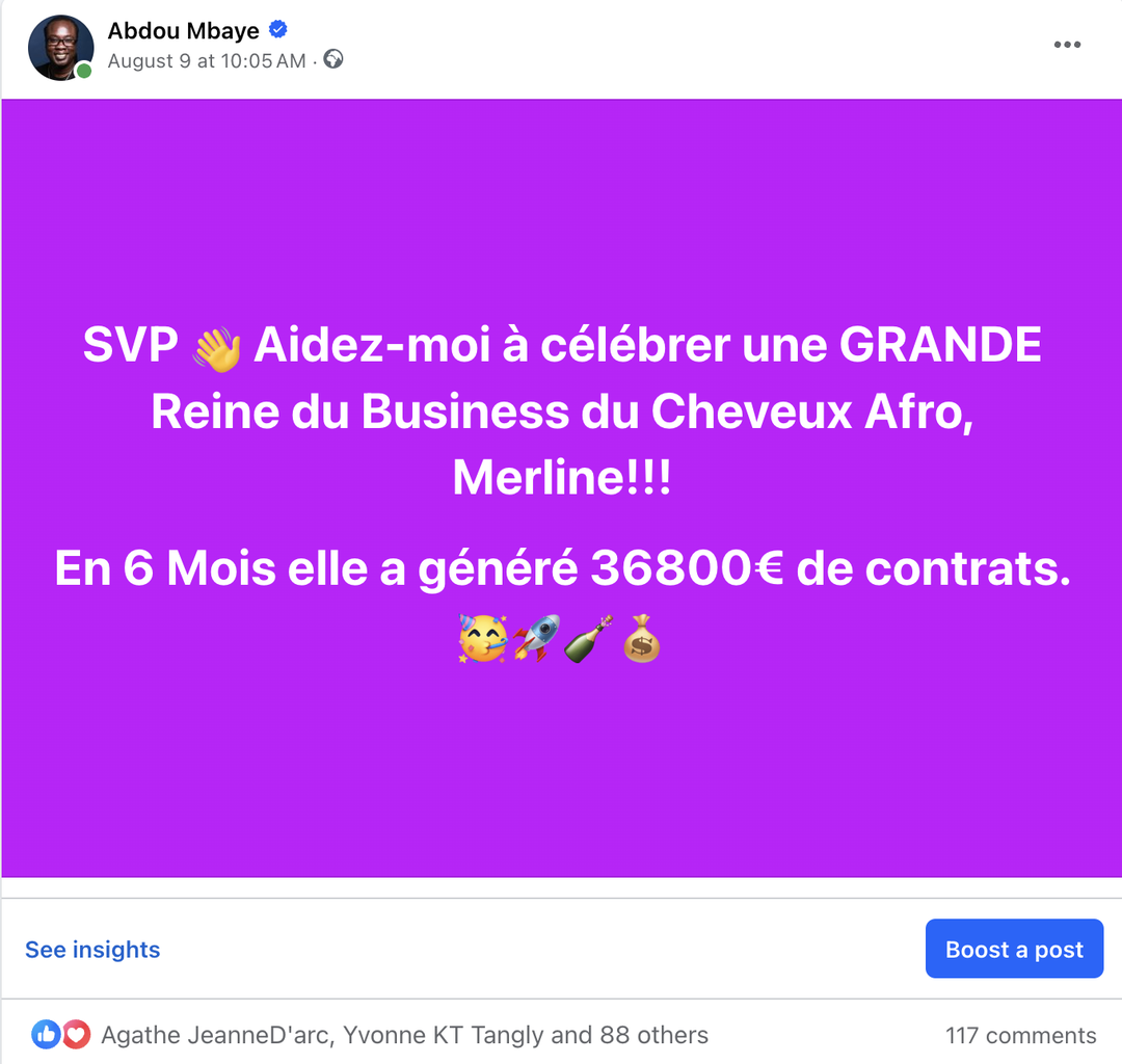 Résultat de Merline : 36 800€ en 6 mois